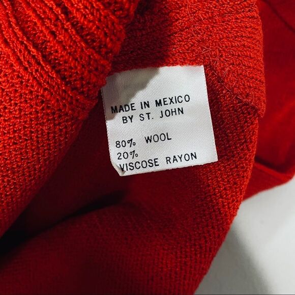 ST. JOHN Red Knit Sweater - Picture 16 of 16
